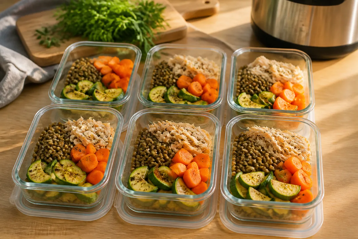 Batch cooking semaine : une session courte, cinq dîners